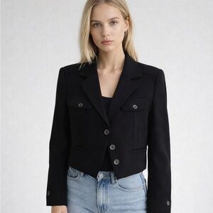 NWT White House Black Market Eisenhower Cropped Blazer Jacket Career Size 6